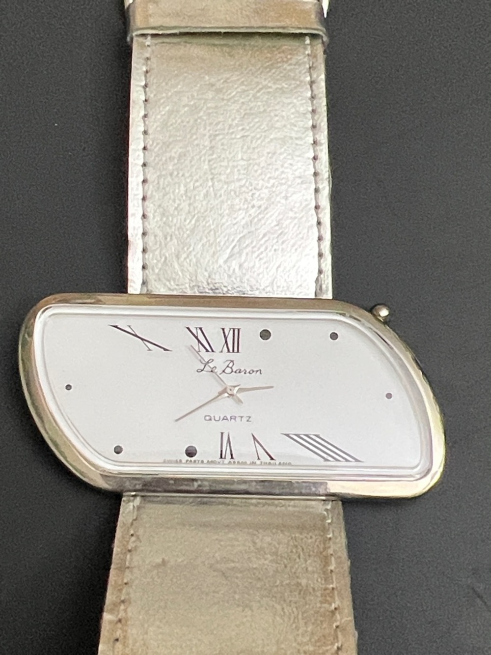 Le Baron Silver-Tone Asymmetrical Quartz Watch